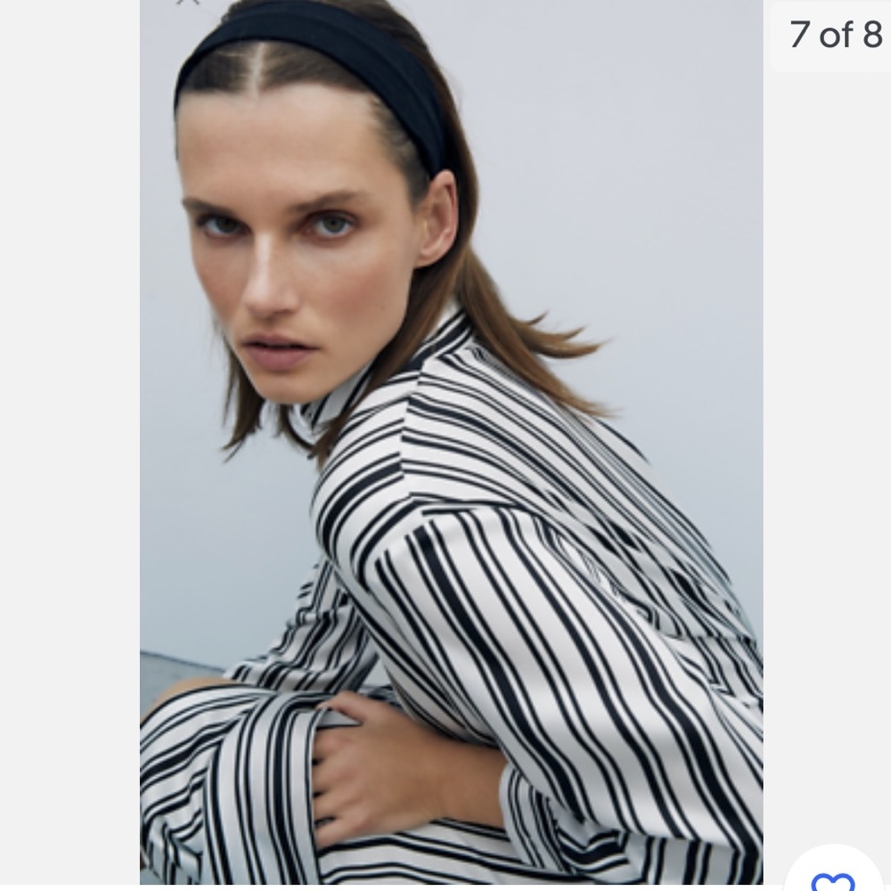 Zara stunning striped shirt satin dress 🌸 super smart, brand new - Picture 1 of 4